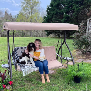 Outdoor Patio 3 Person Swing Chair for Porch, Garden, Backyard
