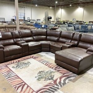 (🔥SPECIAL OFFER) LEATHER SECTIONAL SOFA SET, 4 PIECES, U-SHAPED SOFA WITH REMOVABLE FOOTREST